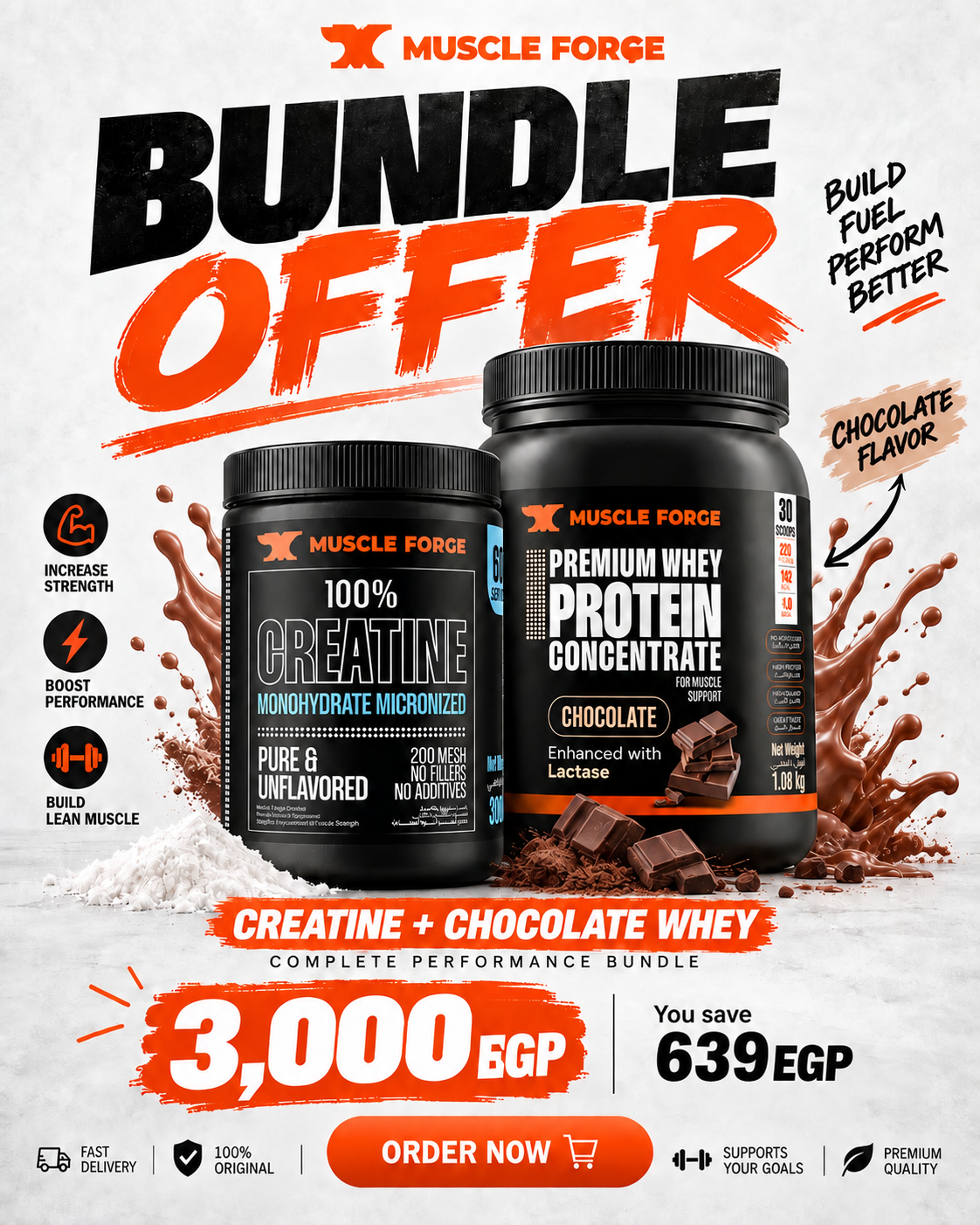 Chocolate Whey + Creatine Bundle